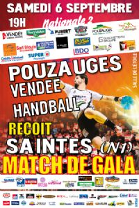 Match De Gala Pouzauges Handball. Le samedi 6 septembre 2014 à Pouzauges. Vendee.  19H00